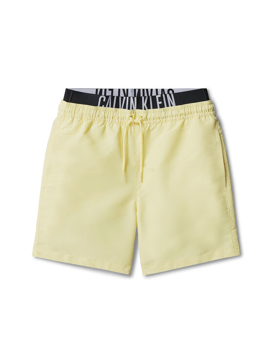 Calvin Klein Swimwear Szorty kąpielowe KV0KV00054 Żółty Regular Fit