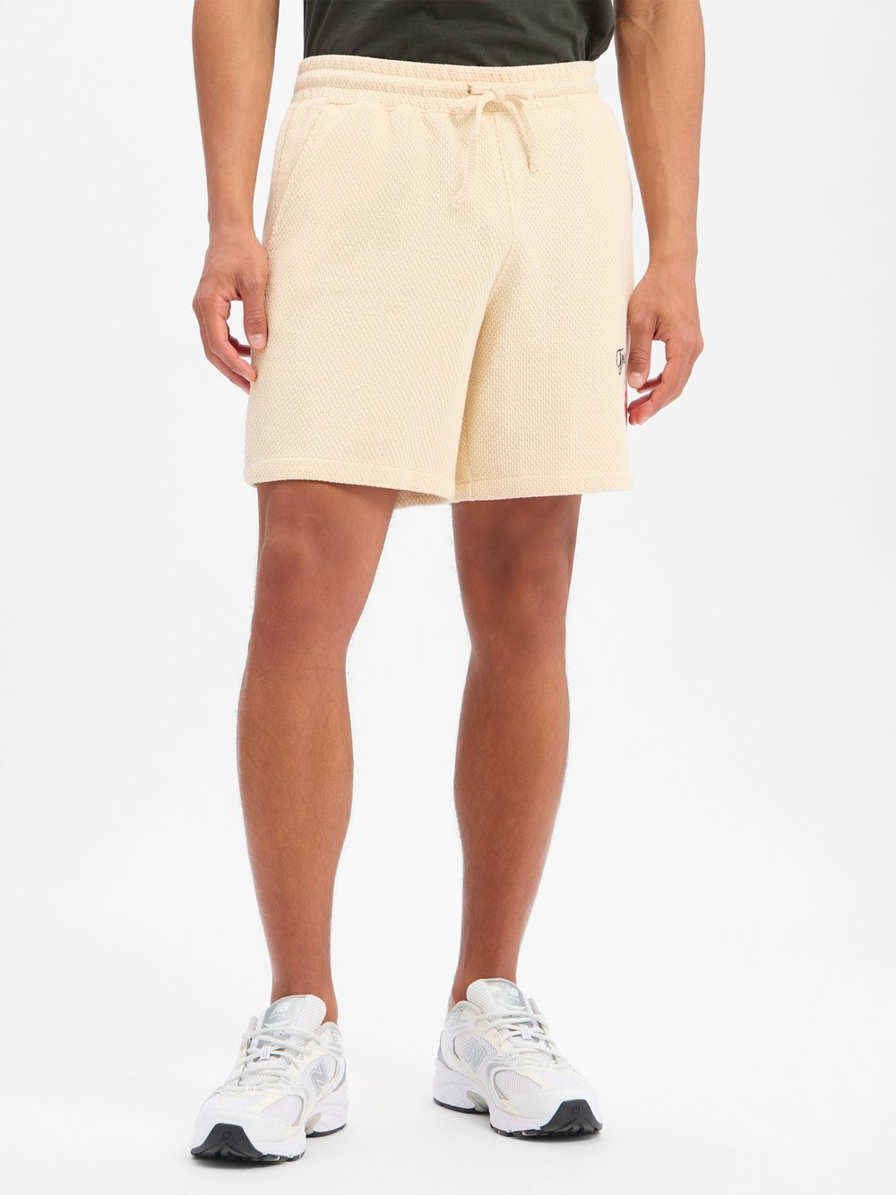 True Religion Szorty - Blooms Knit Mężczyźni biały|beżowy, M