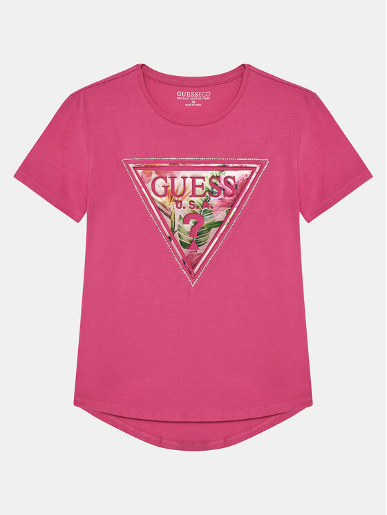 Guess T-Shirt J5GI15 K6YW4 Różowy Regular Fit