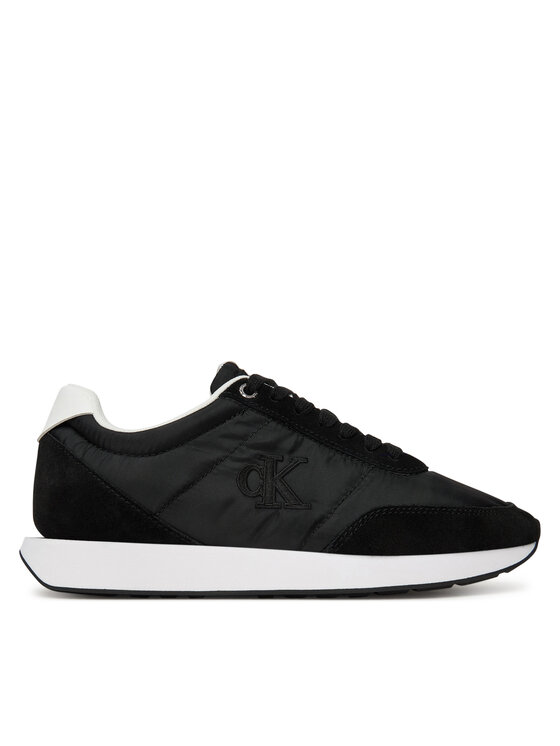 Calvin Klein Sneakersy Retro Runner Lace Up Nylon Mg YW0YW01990 Czarny