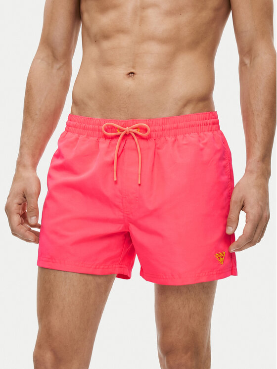 Guess Szorty kąpielowe F6GT25 WG282 SHORT Różowy Regular Fit