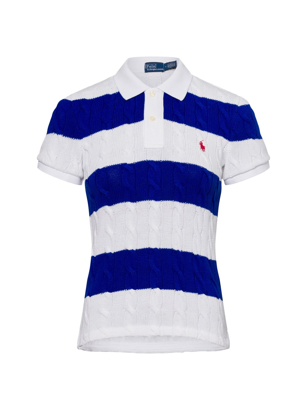 Polo Ralph Lauren Damska koszulka polo z dzianiny Kobiety Bawełna niebieski|biały, M