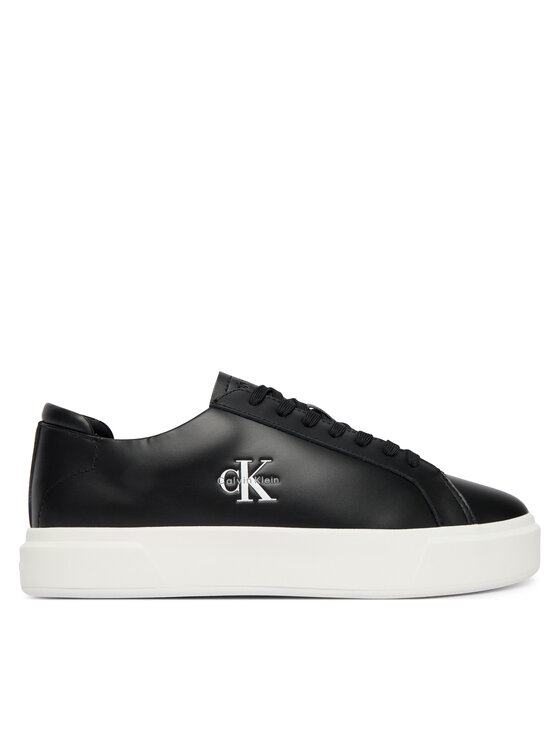 Calvin Klein Sneakersy Basket Cupsole Laceup Lth Ml YM0YM01460 Czarny