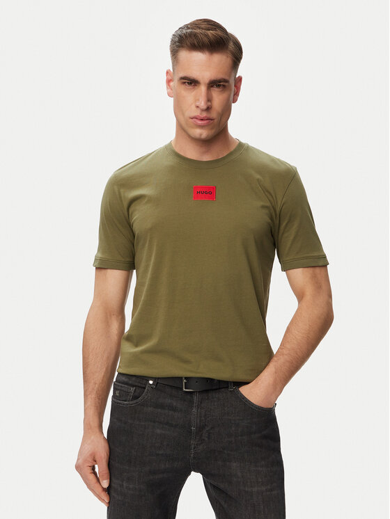 HUGO T-Shirt Diragolino212 50447978 Zielony Regular Fit