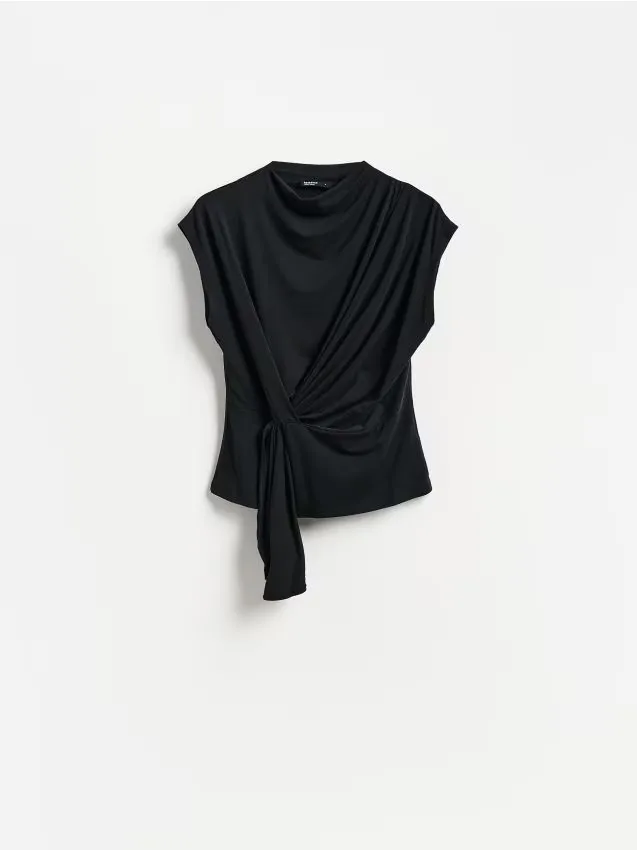 Reserved - Bluzka z modalem - czarny