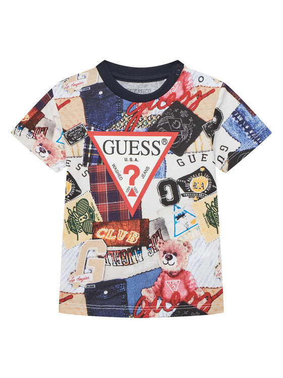 Guess T-Shirt N5YI04 K8HM4 Kolorowy Regular Fit