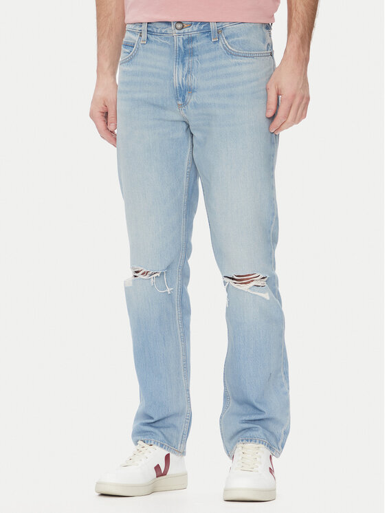 Lee Jeansy West 112363966 Niebieski jasny Straight Fit