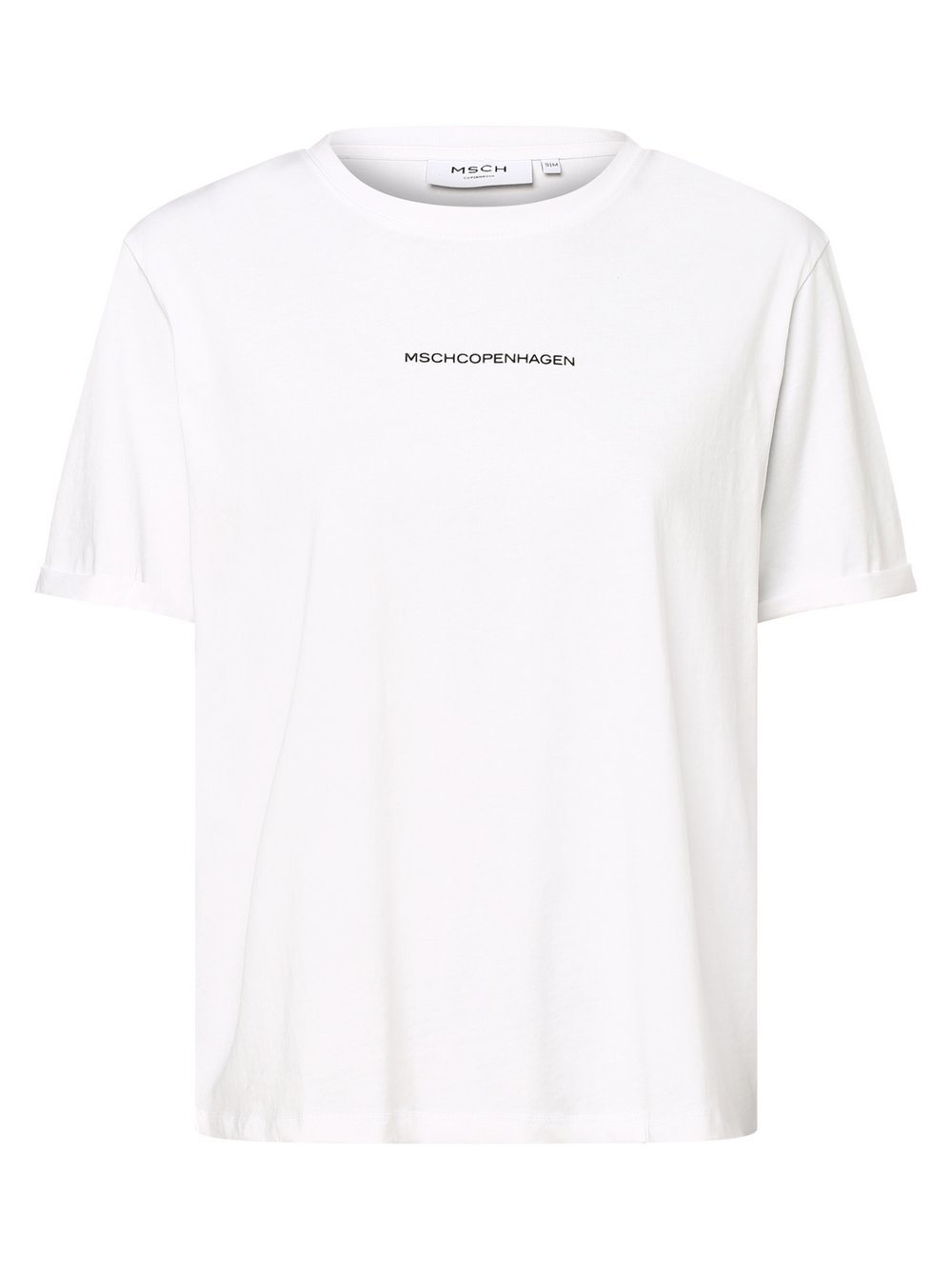 Msch Copenhagen T-shirt damski Kobiety Bawełna biały, L/XL
