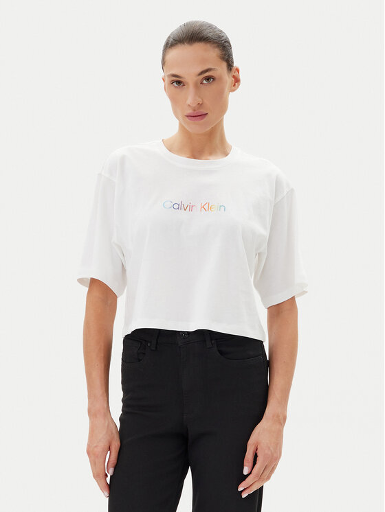 Calvin Klein Underwear T-Shirt LV00QS7470 Biały Boxy Fit