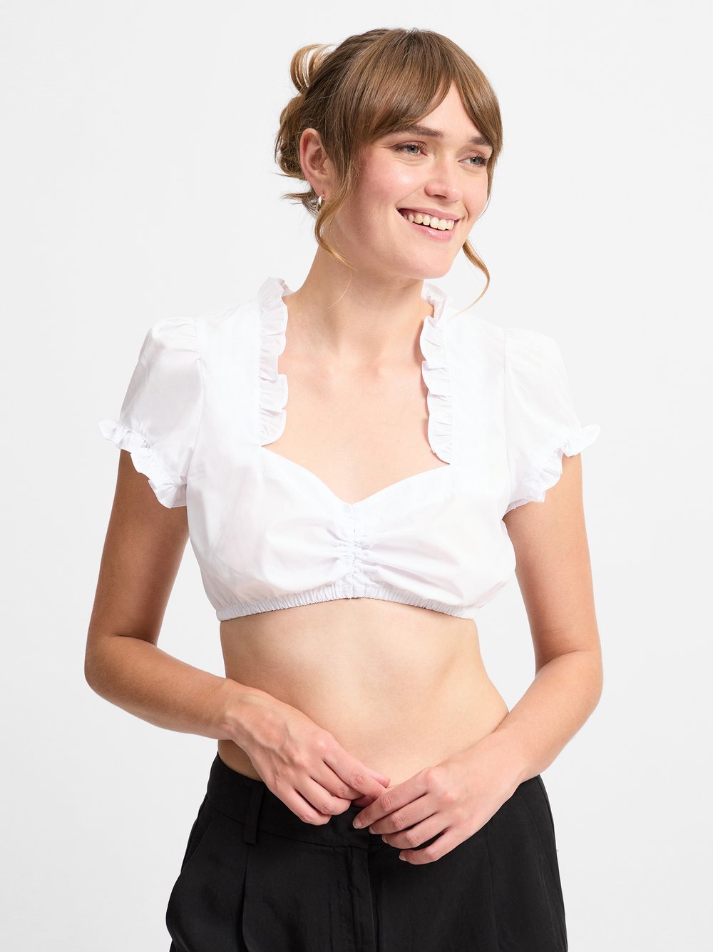Krüger Dirndl Damska bluzka dirndl Kobiety biały, 44
