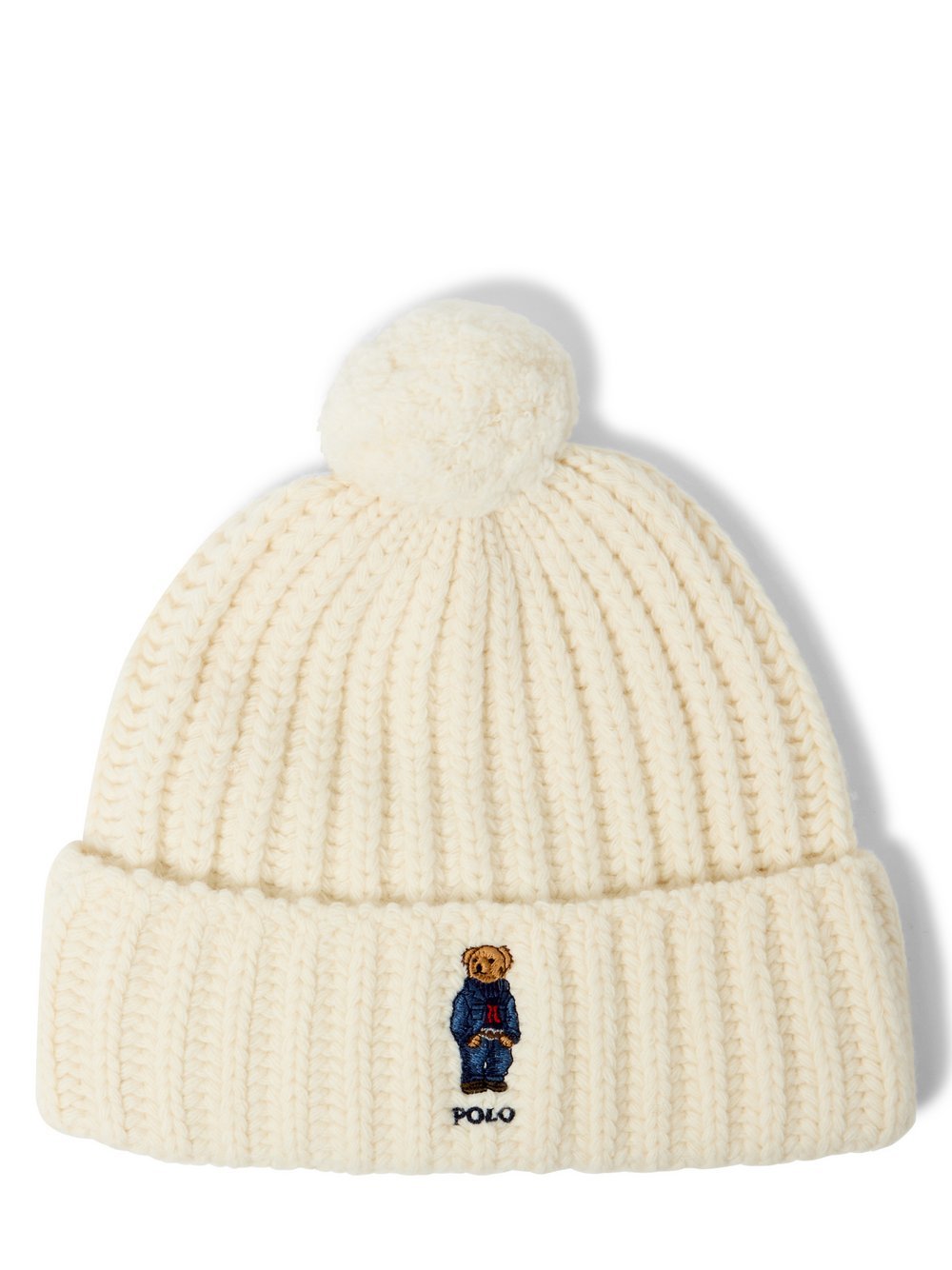Polo Ralph Lauren Damska czapka wełniana Kobiety Wełna biały, ONE SIZE