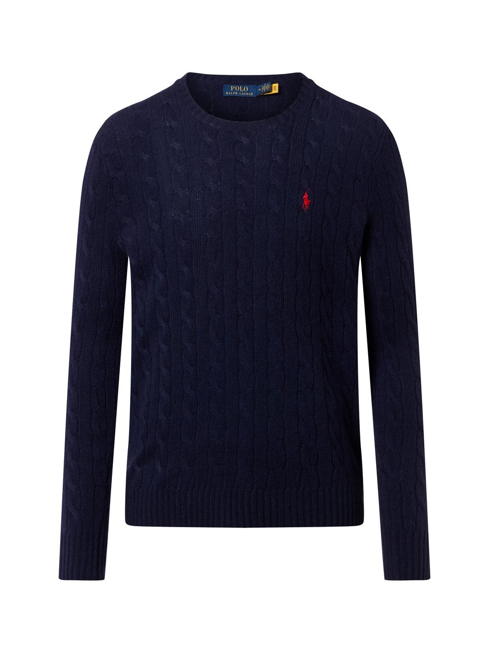 Polo Ralph Lauren Męski sweter z dzianiny z zawartością kaszmiru Mężczyźni Wełna niebieski, XL