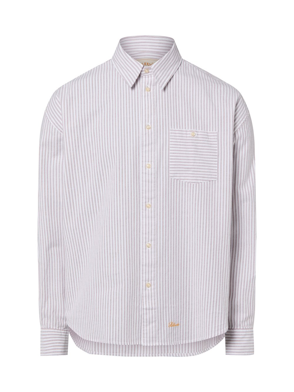 BLKVIS Męska koszula casual Mężczyźni Regular Fit Bawełna brązowy|biały, M