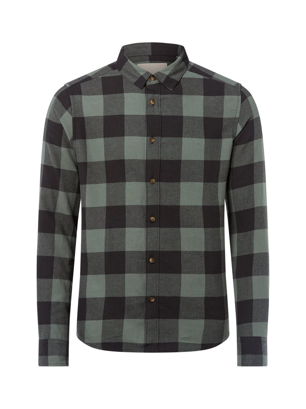 Only&Sons Męska koszula flanelowa - ONSGudmund Mężczyźni Regular Fit Bawełna zielony|czarny, S