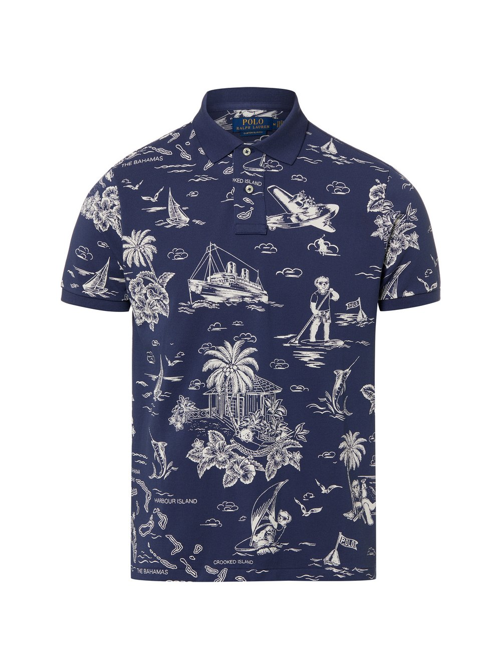 Polo Ralph Lauren Męska koszulka polo Mężczyźni Bawełna niebieski|wielokolorowy, L