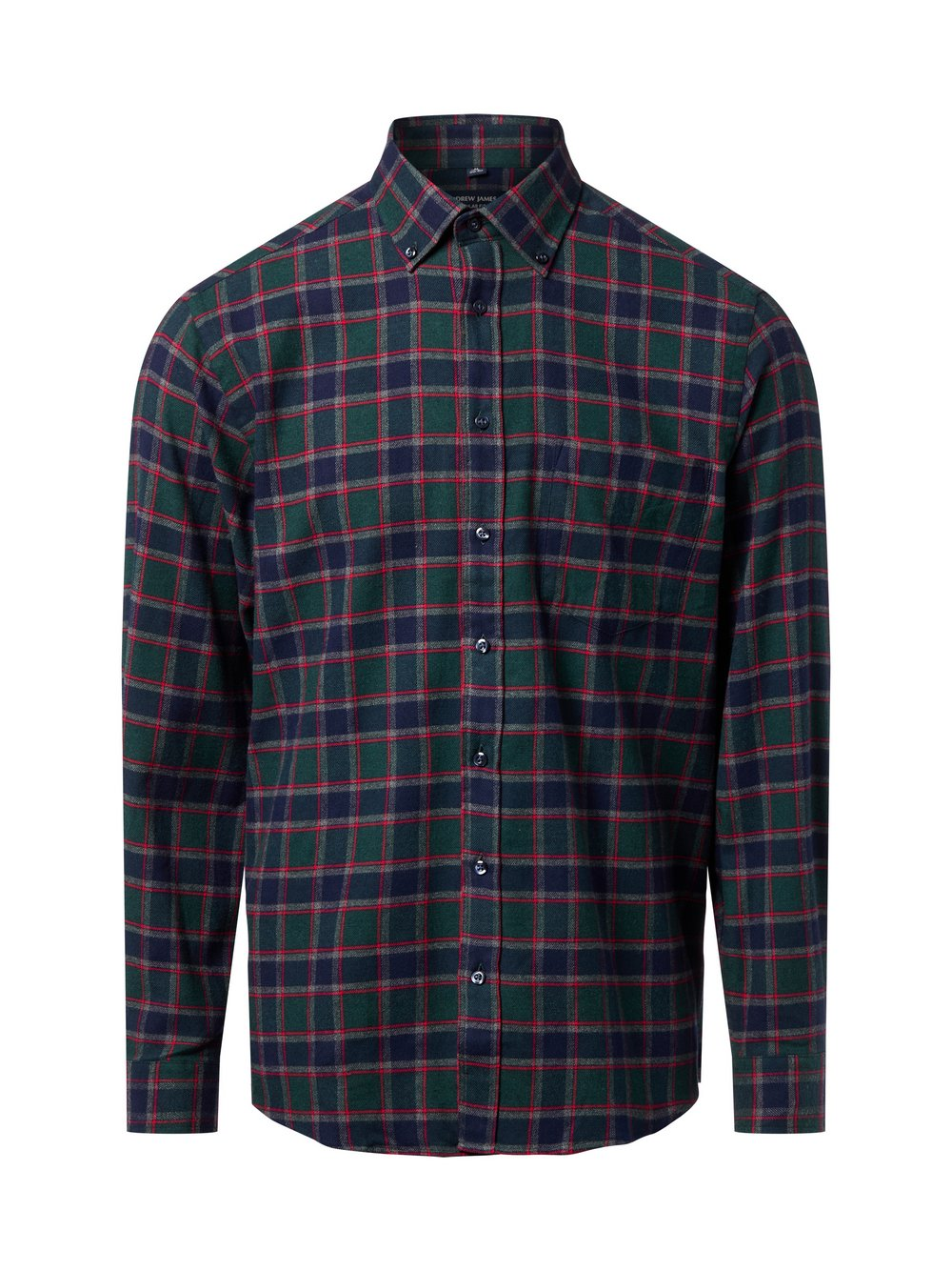 Andrew James Męska koszula flanelowa Mężczyźni Regular Fit Bawełna zielony|niebieski|czerwony, XL
