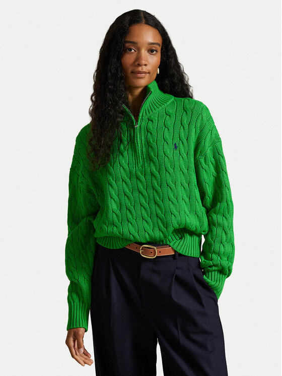 Polo Ralph Lauren Sweter 211963467500 Zielony Relaxed Fit