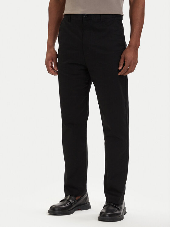HUGO Spodnie materiałowe Genar253 50567257 Czarny Slim Fit