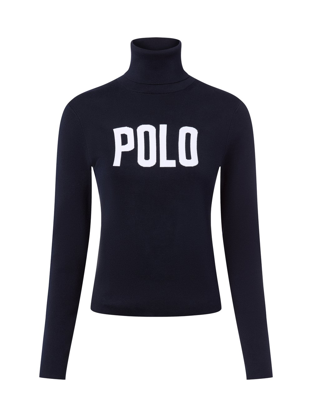 Polo Ralph Lauren Damski sweter z golfem Kobiety drobna dzianina niebieski, S