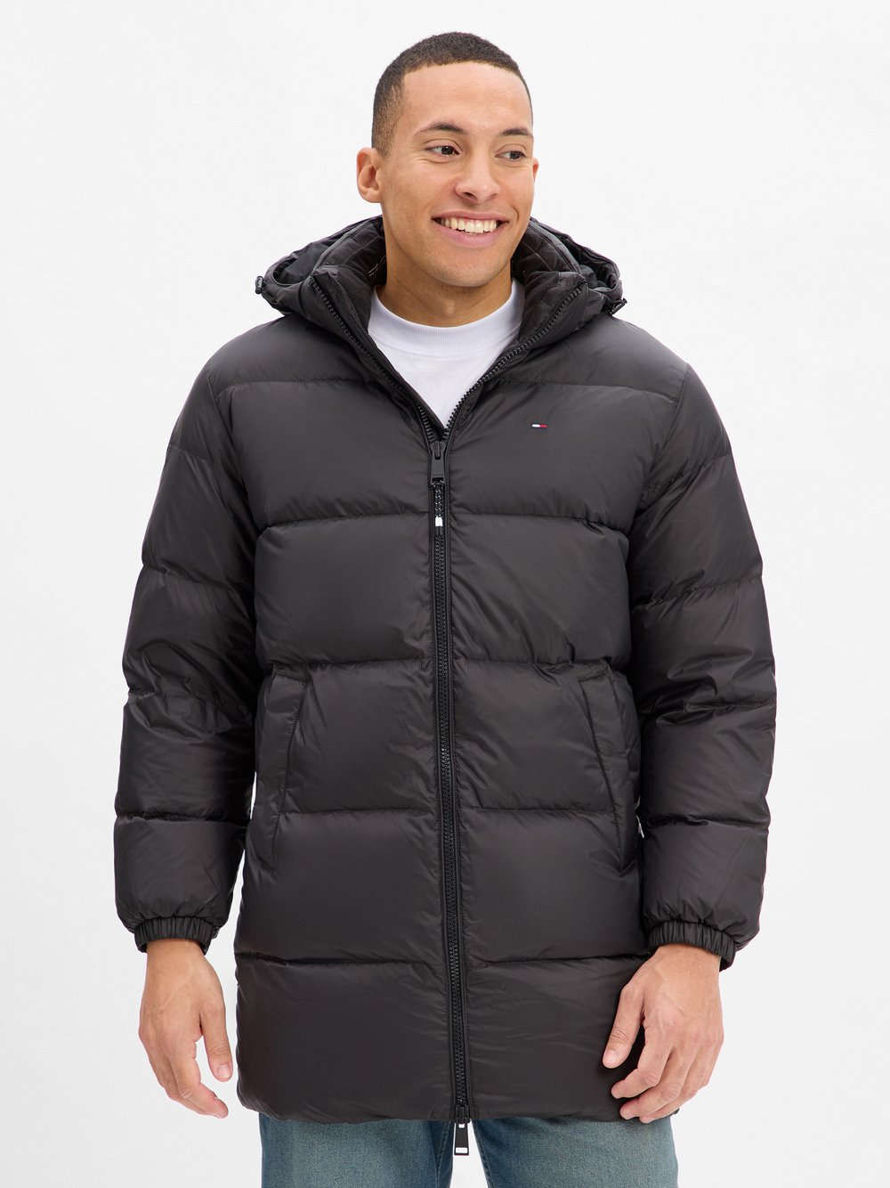 Tommy Jeans Męska kurtka puchowa Mężczyźni czarny, XL