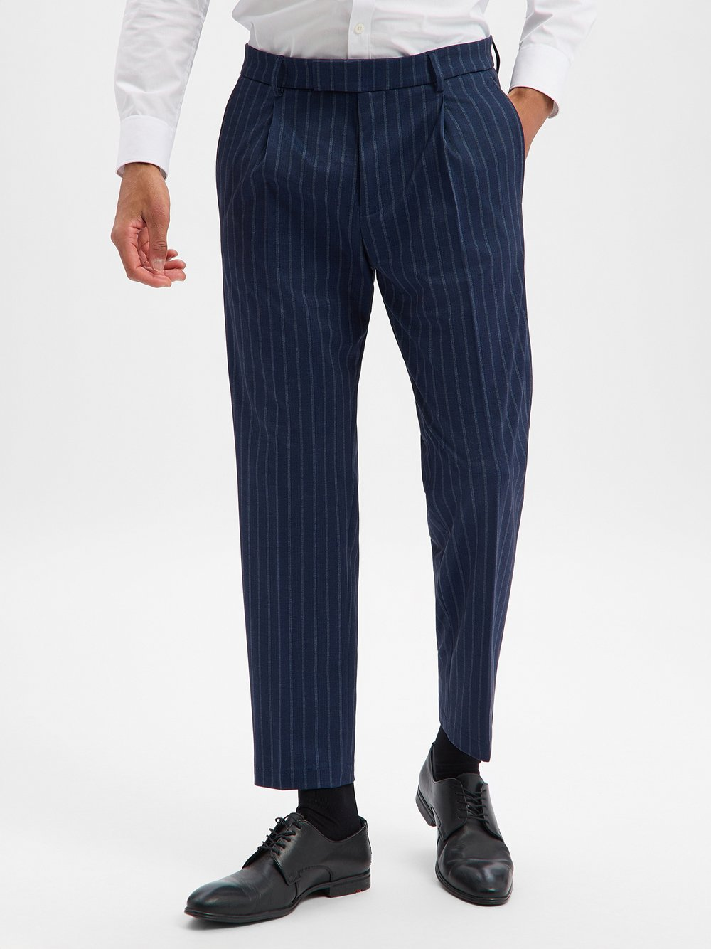Cinque Spodnie - CISilvio Mężczyźni Comfort Fit niebieski w paski, 46