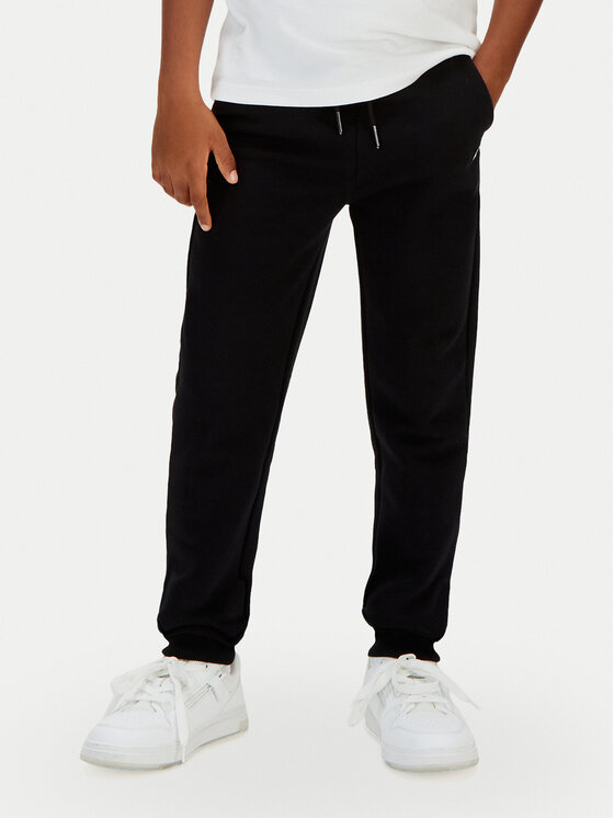Calvin Klein Jeans Spodnie dresowe Mini Badge LV1CKSJC53 Czarny Regular Fit