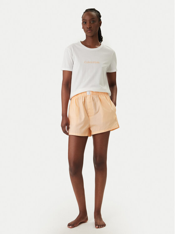 Calvin Klein Underwear Piżama LV00QS7655 Pomarańczowy jasny Regular Fit