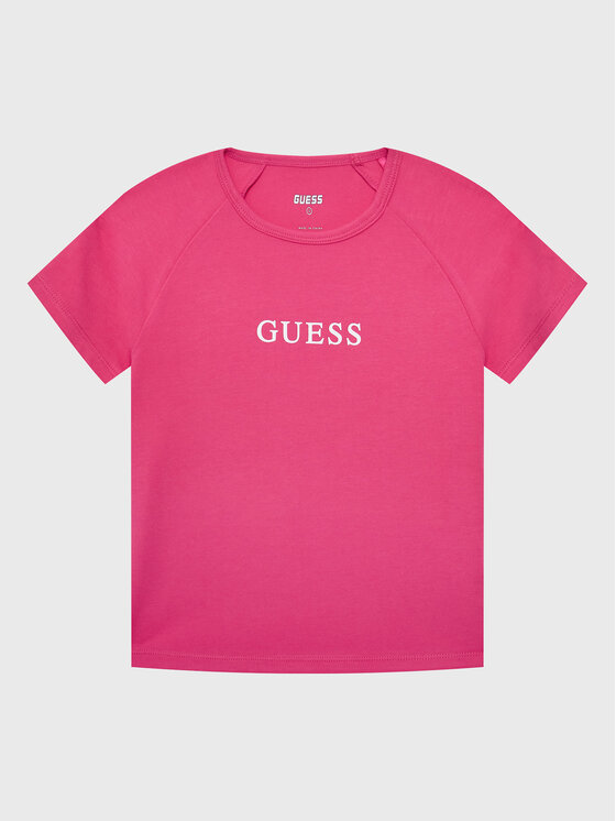 Guess T-Shirt J3RI34 KABR0 Różowy Regular Fit