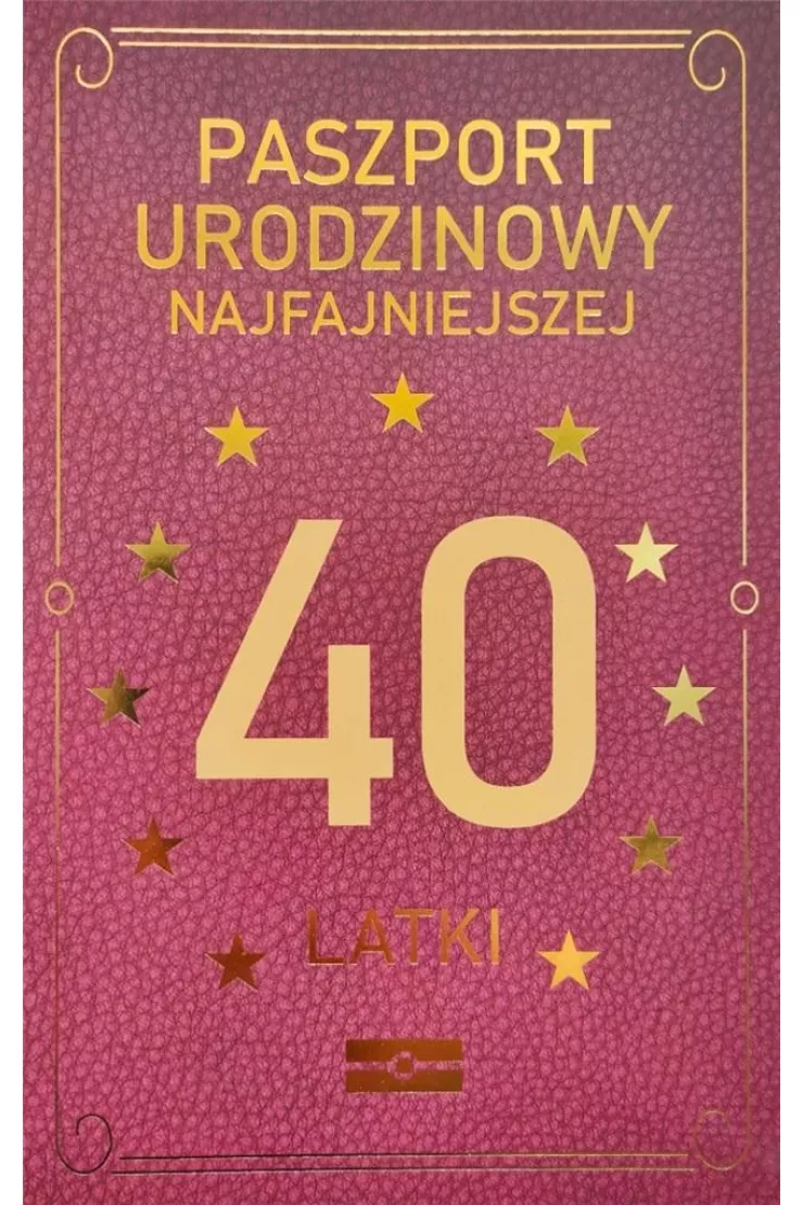 Karnet Urodzinowy 40 JCX-038