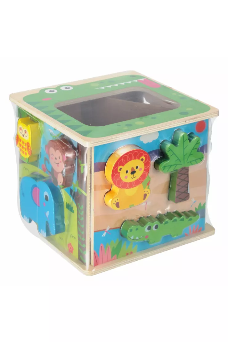 Kostka edukacyjna Sorter drewniany Zoo SMILY PLAY SPW84949