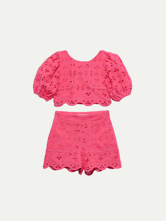 Abel & Lula Komplet top i spodenki 5231 Różowy Regular Fit