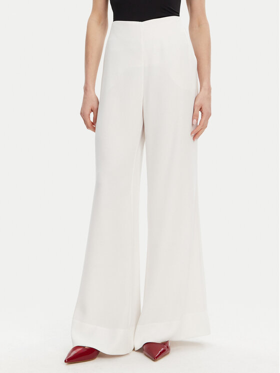 ACCESS FASHION Spodnie palazzo 53-5136-117 Biały Regular Fit