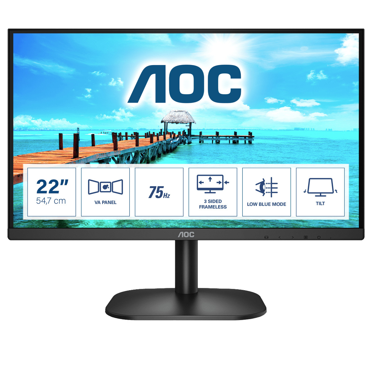 MONITOR AOC LED 21,5" 22B2H/EU miniaturka