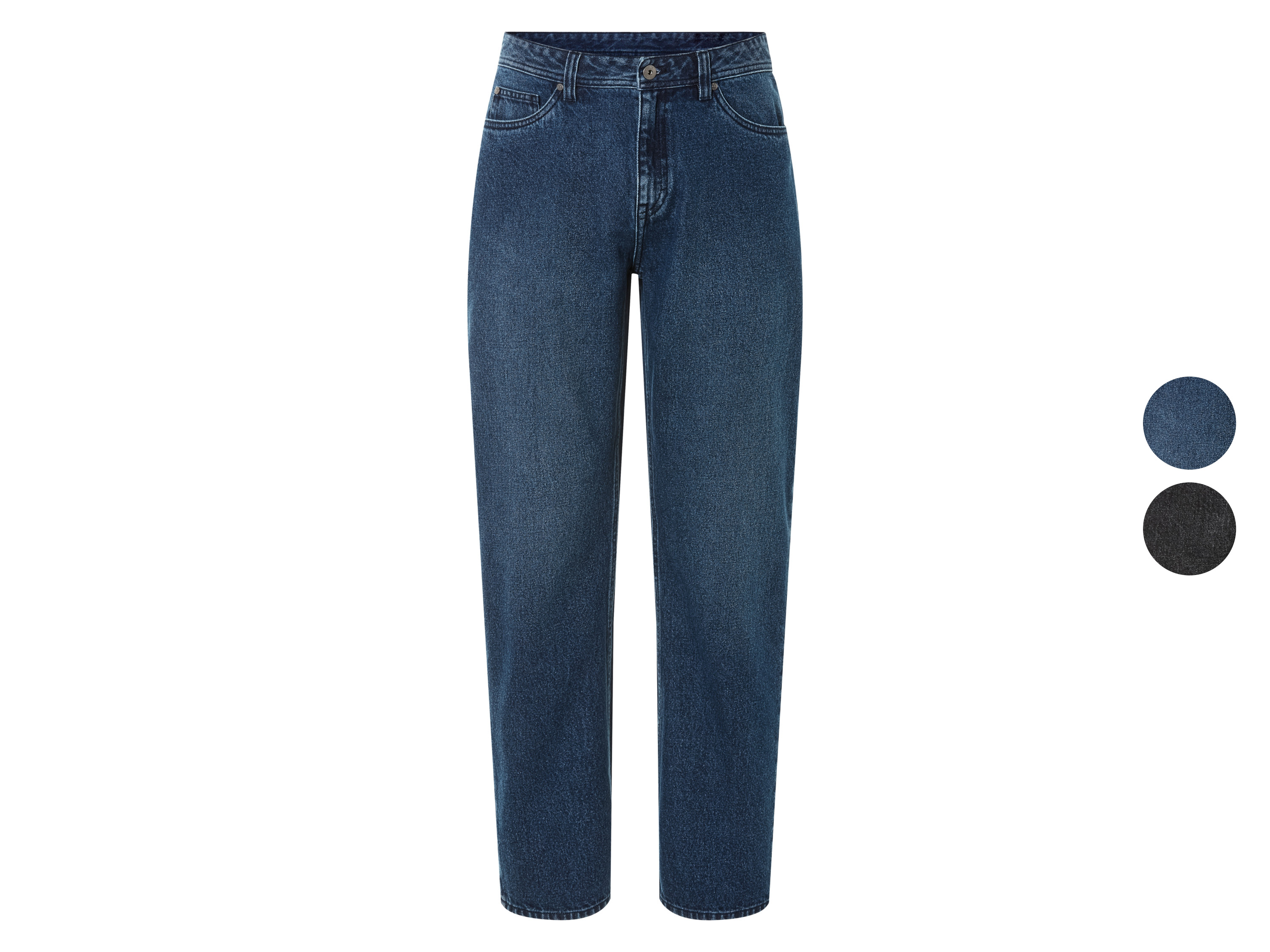 LIVERGY® Jeansy Relaxed Fit męskie z bawełny miniaturka
