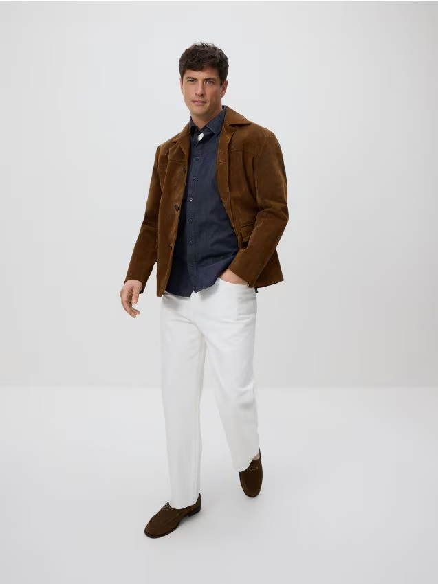 Reserved - Jeansowa koszula slim fit - granatowy