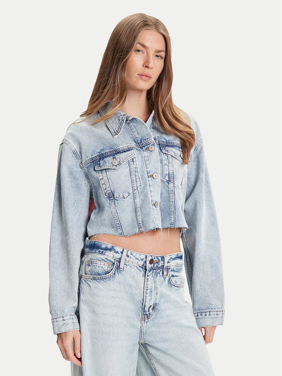 Tommy Jeans Kurtka jeansowa DW0DW21063 Niebieski Relaxed Fit