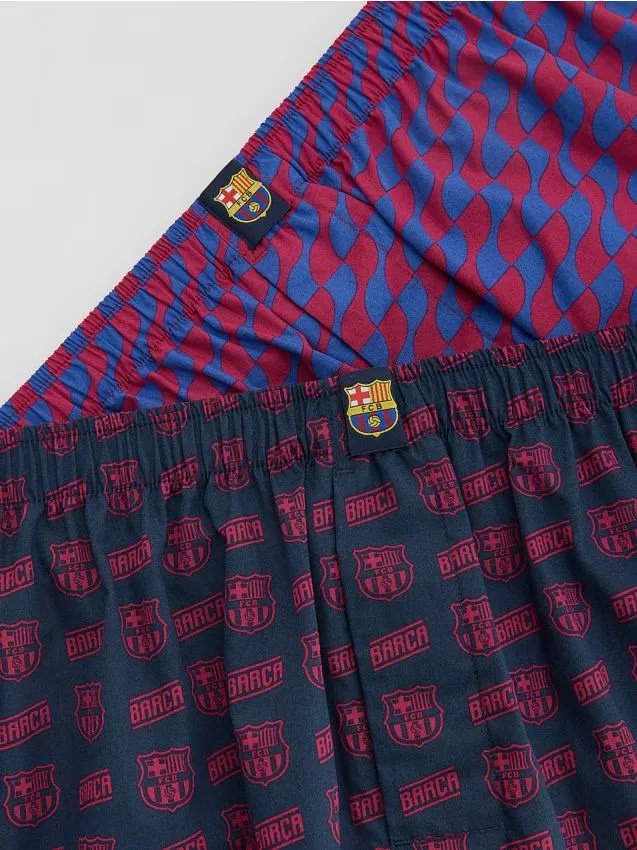Reserved - Bokserki loose FC BARCELONA - granatowy