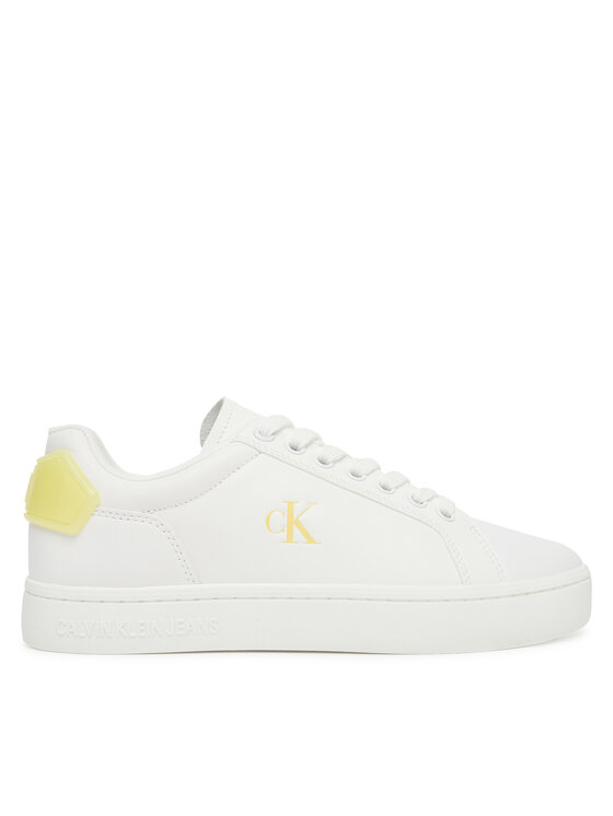 Calvin Klein Jeans Sneakersy Classic Cupsole Ru Patch Lth Wn YW0YW01845 Biały