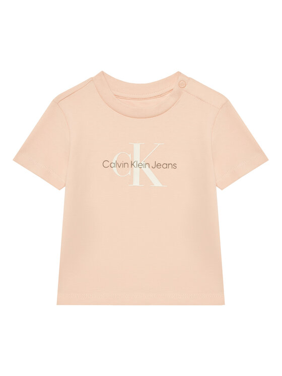 Calvin Klein Jeans T-Shirt Monogram IN0IN00001 Różowy Regular Fit