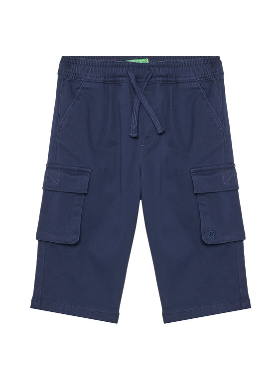 United Colors Of Benetton Spodnie materiałowe 4TCGGF02B Granatowy Regular Fit
