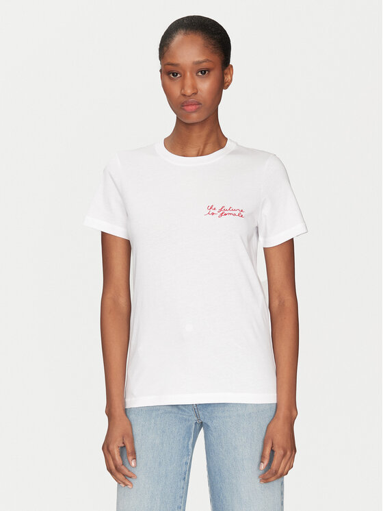 Marella T-Shirt Caucaso 2513971054 Biały Regular Fit