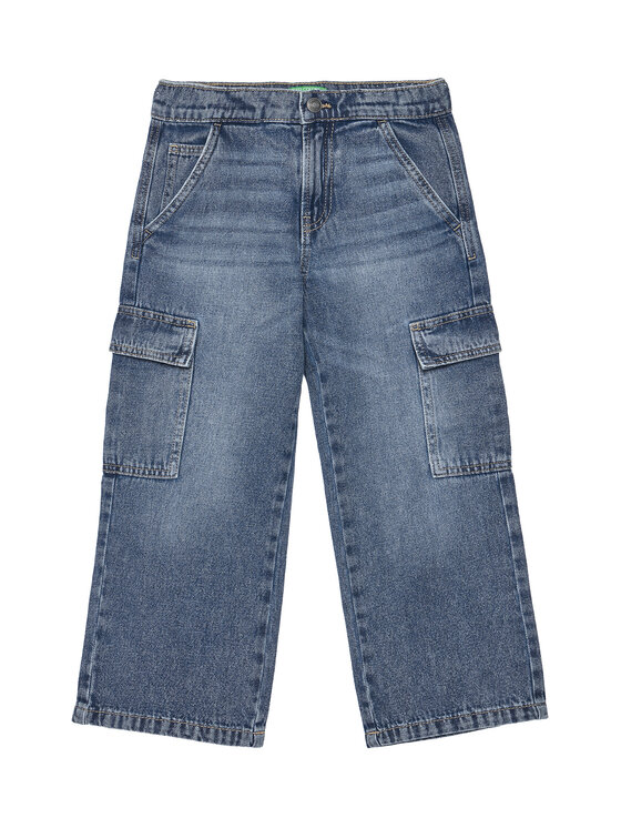 United Colors Of Benetton Jeansy 4KEHCF04V Niebieski Loose Fit