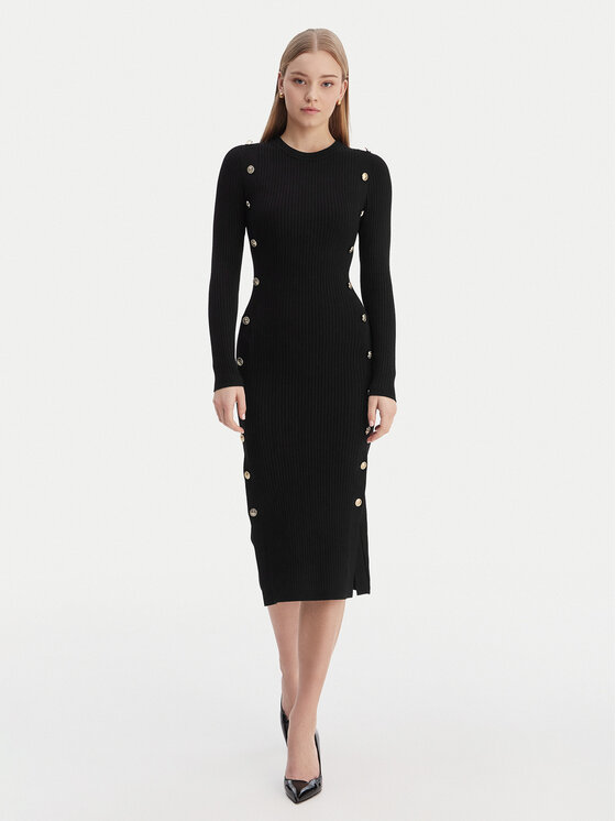Guess Sukienka dzianinowa W6RK06 Z2YJ2 Czarny Regular Fit