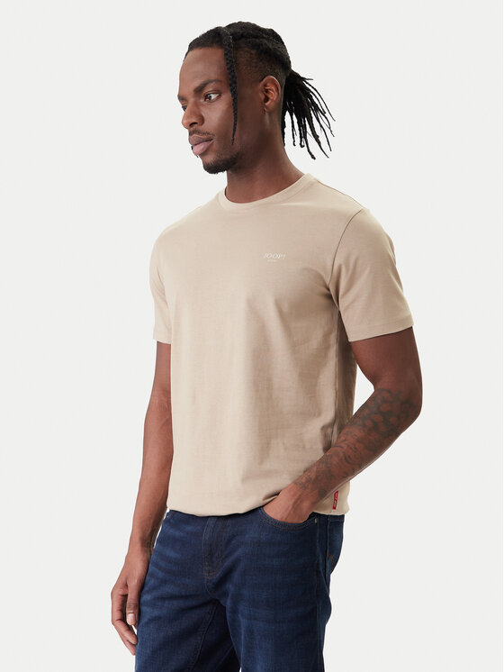 JOOP! Jeans T-Shirt 32Alphis 10011152 30045926 Beżowy Modern Fit