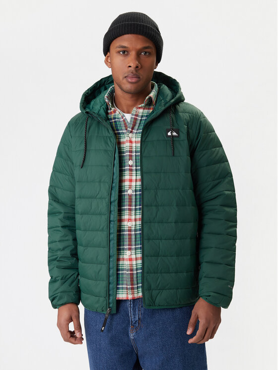 Quiksilver Kurtka przejściowa Scaly Hood EQYJK04189 Zielony Regular Fit