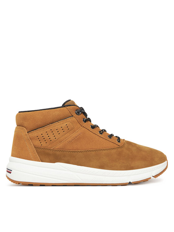 Tommy Hilfiger Trzewiki Hilfiger W Nbk Sde Hybrid Boot FM0FM05609 Brązowy