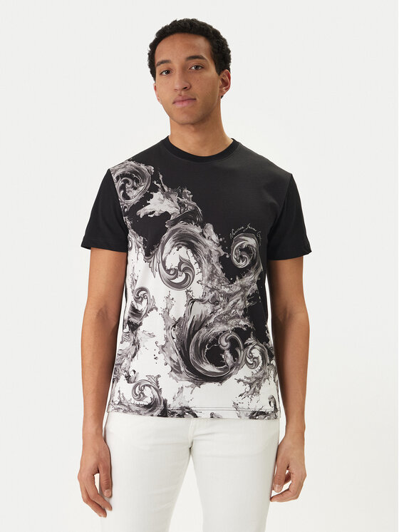 Versace Jeans Couture T-Shirt 80GAH6SB JS541 Czarny Slim Fit
