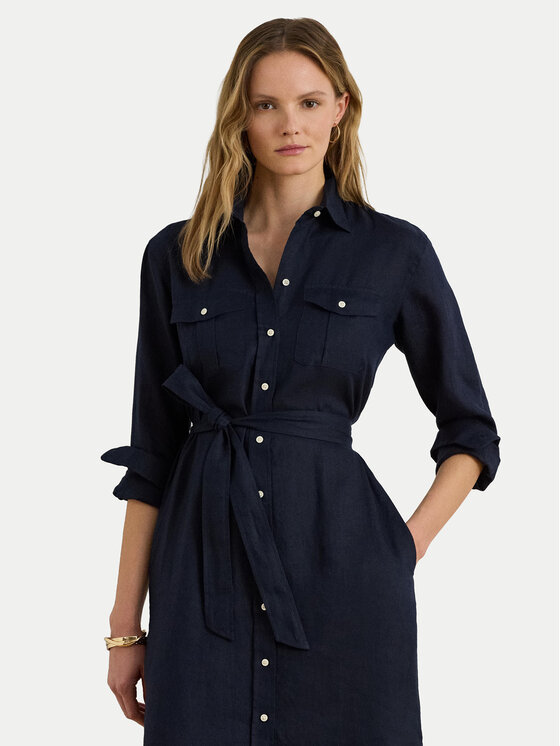 LAUREN RALPH LAUREN Sukienka koszulowa 200P13684002 Granatowy Regular Fit