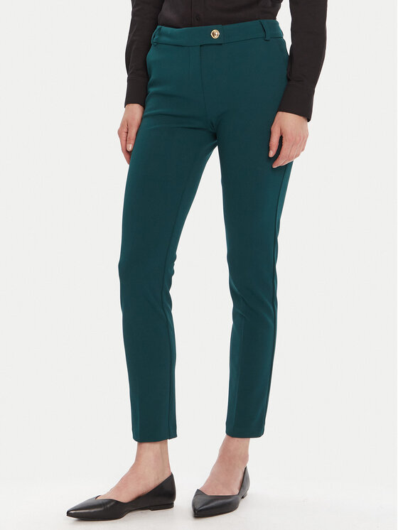 Rinascimento Chinosy CFC0126226003 Zielony Slim Fit