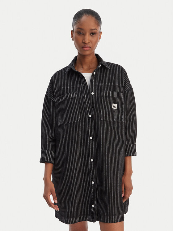 Quiksilver Sukienka koszulowa Iced Age EQWWD03120 Szary Oversize